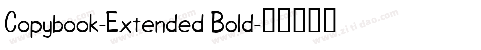 Copybook-Extended Bold字体转换